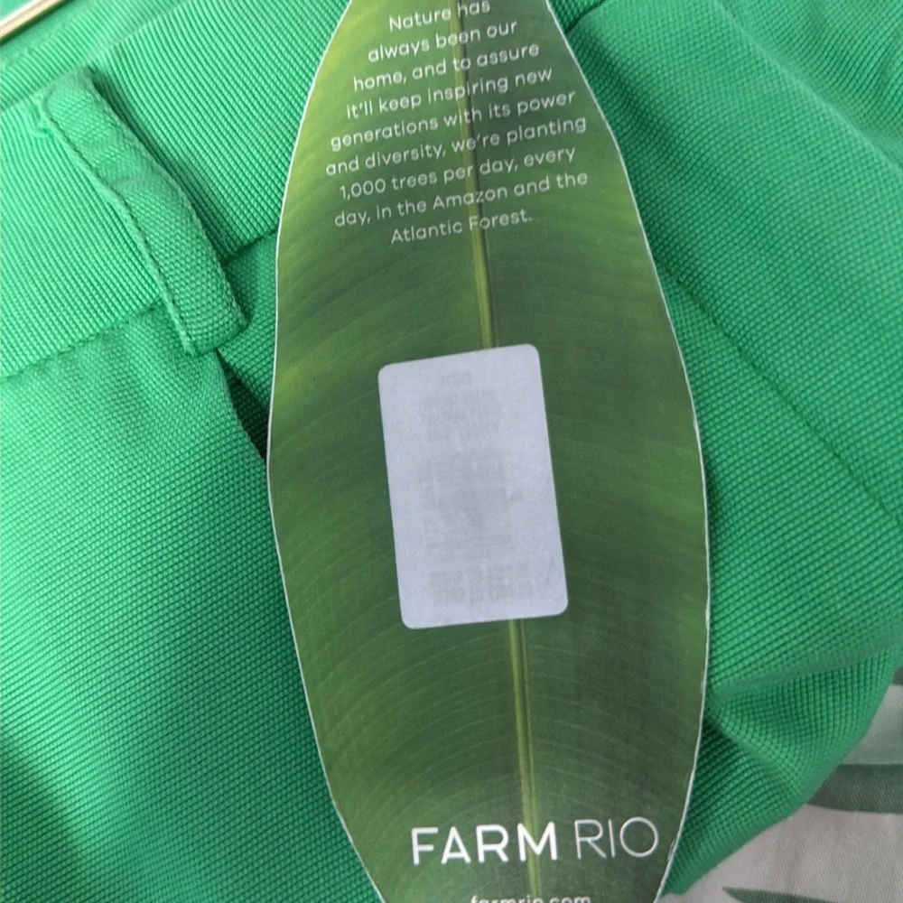 Farm Rio Green Wide-Leg Trousers NWTs sz S - Picture 10 of 11